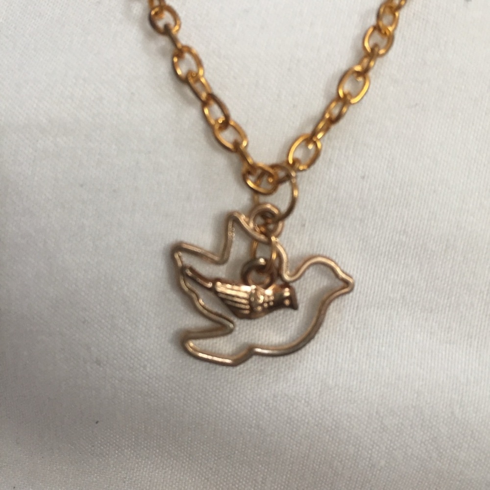 Gold Bird Pendant Necklace